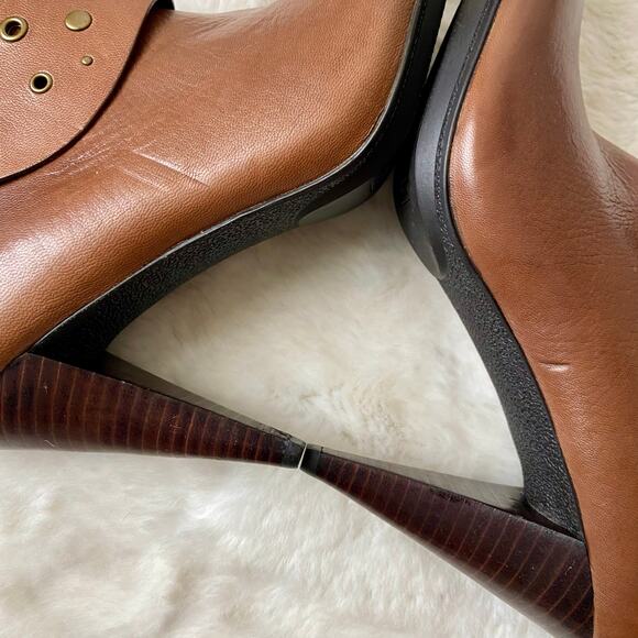 COACH Poppy Ambrielle Brown Leather Booties - Picture 5 of 11